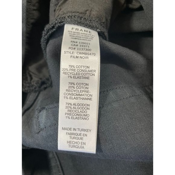 Frame Black Cut Off Waist Mini Boot Slit in Film Noir Jeans Womens Sz 30 - Picture 11 of 12